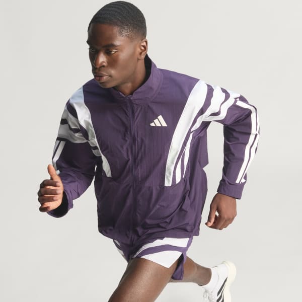 Ungu Jaket running Adizero NYC