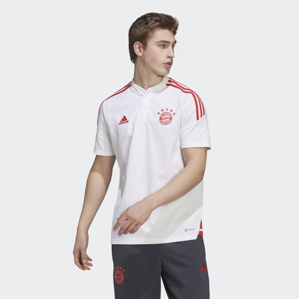 Hvit FC Bayern Condivo 22 Poloskjorte QB350