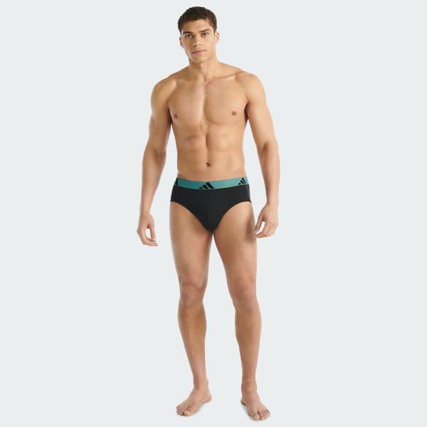 Black ACTIVE FLEX COTTON BRIEF 3 PACK UNDERWEAR