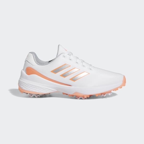 Ladies' stylish water-repellent genuine leather golf shoes in Orange