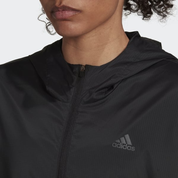 Black Run Fast Zip Solid Jacket ZF247
