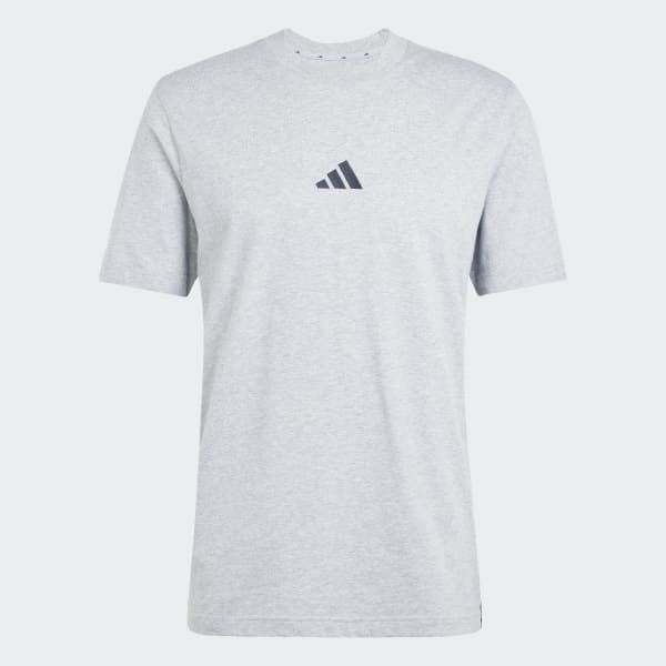 Grey Essentials 3-Stripes Single Jersey Tee