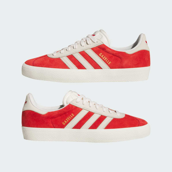Adidas originals red suede gazelle trainers cheap