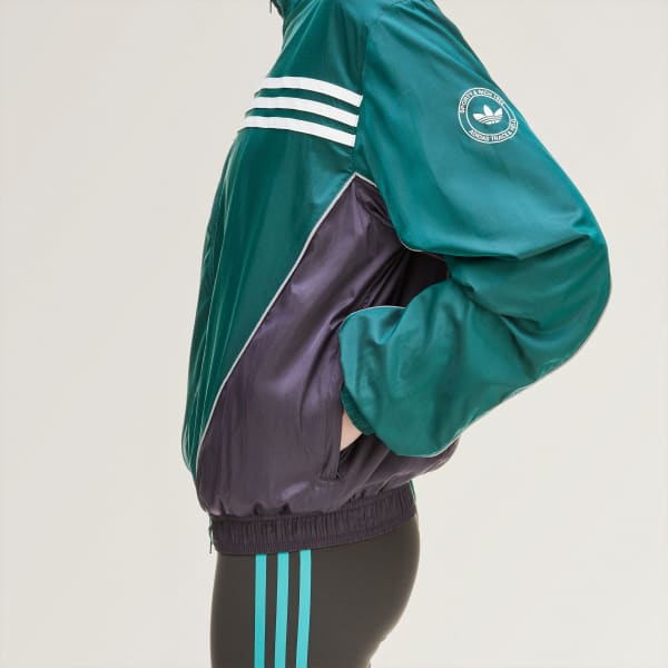 adidas sporty&rich トラックジャケット グリーン 3XL adidas SPORTY & RICH WINDBREAKER - Green | Free Shipping