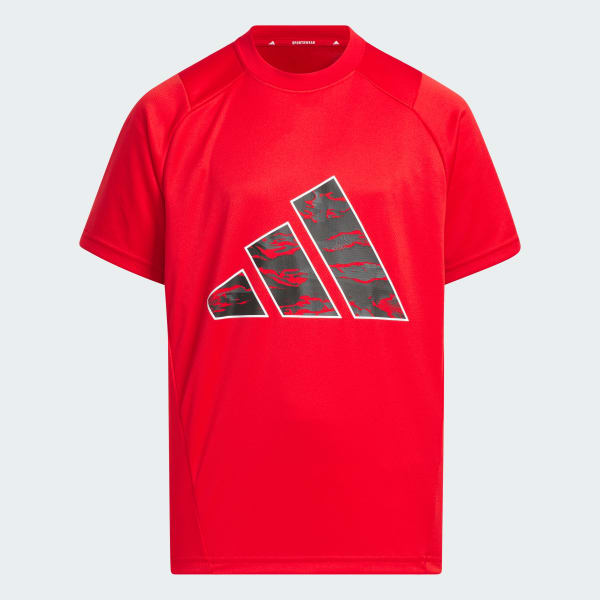 アディダス キッズ エッセンシャルズ 3バー カモ柄 半袖Tシャツ