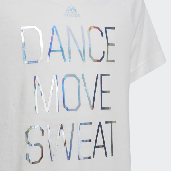 White Dance Metallic-Print Tee