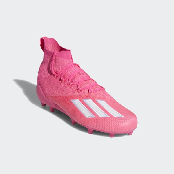 kids pink football cleats