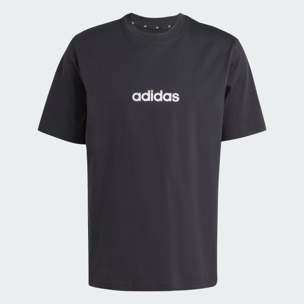 Schwarz Essentials Linear Single Jersey T-Shirt