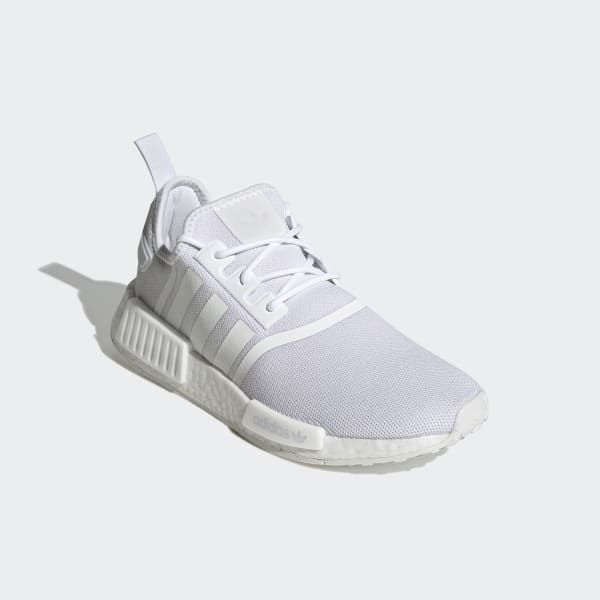 White nmd hotsell r1 kids