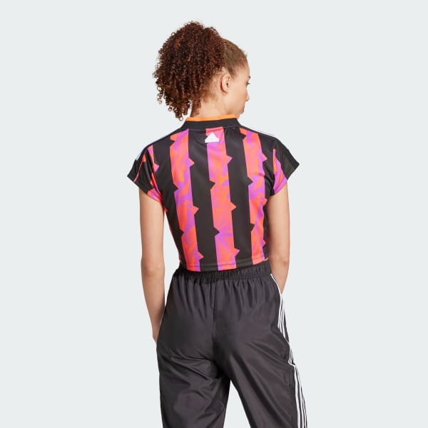 Black Tiro Cut 3-Stripes Print Baby Tee