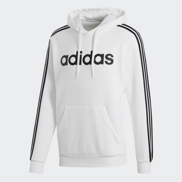 black adidas hoodie with white stripes