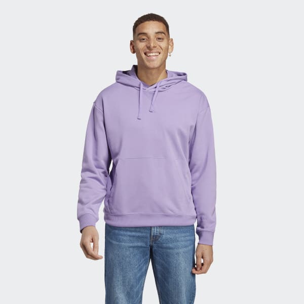 Purple Brand French Terry Pullover Hoodie in Red