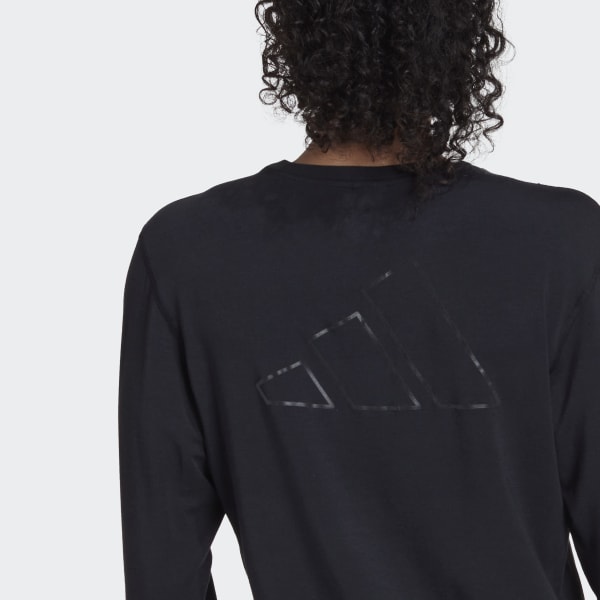 Czerń Run Icons Made with Nature Running Long Sleeve Tee CZ868