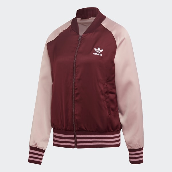 adidas track top maroon