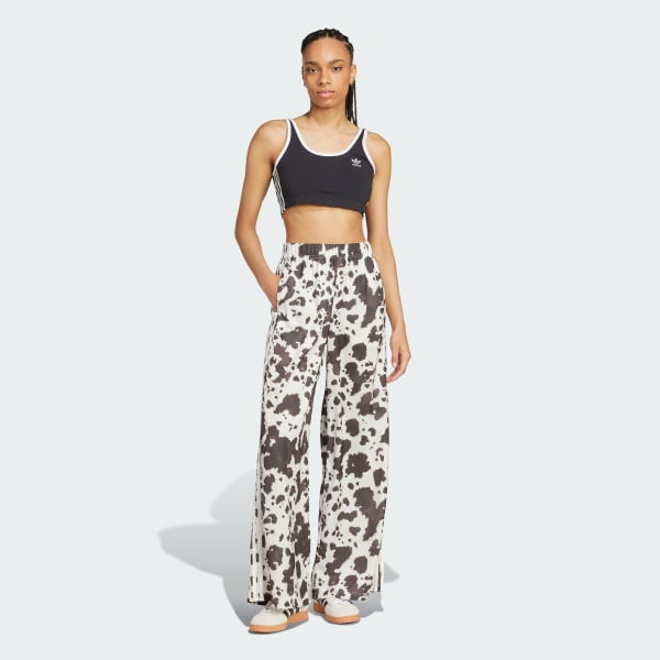 vícebarevná Kalhoty adidas Originals Satin Wide Leg