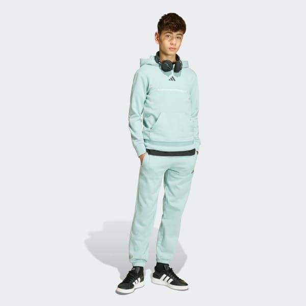 Groen adidas Slogan Fleece Hoodie