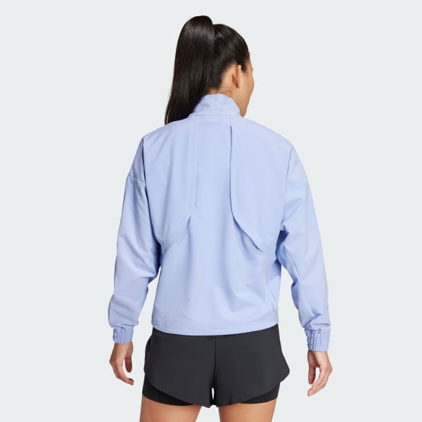 สีน้ำเงิน เสื้อแจ็คเก็ตผ้าทอ Pacer All Gym Tonal 3-Stripes