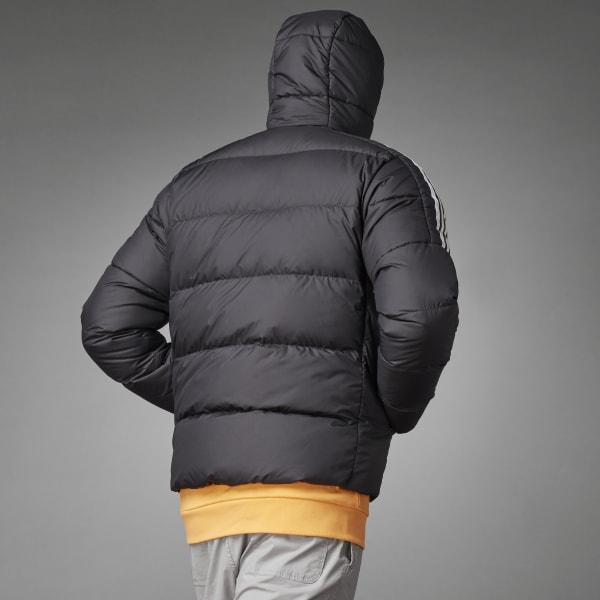 Czerń Essentials Midweight Down Hooded Jacket