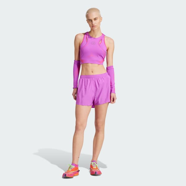 【美品】adidas Stella McCartney リボントップス黒とピンク adidas by Stella McCartney ツートーン ジップ クロップトップ