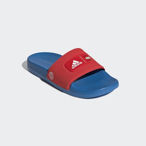 Boys red adidas slides Clearance