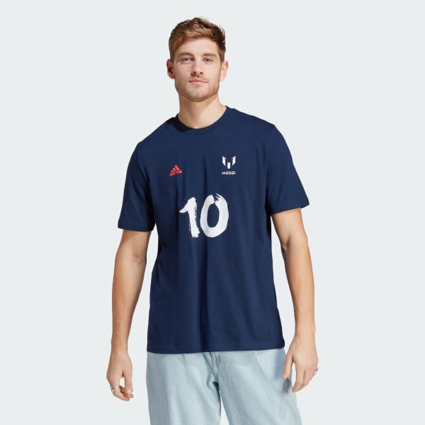 Azul Camiseta Estampada Messi Fútbol CNY