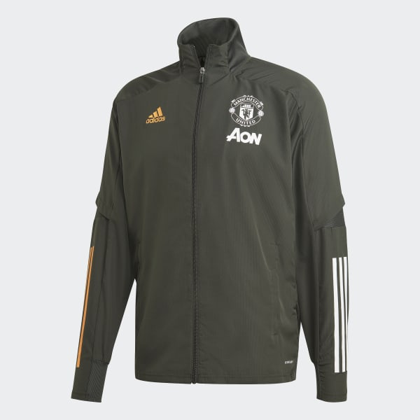 adidas Chamarra de Presentacion Manchester United Verde adidas Mexico