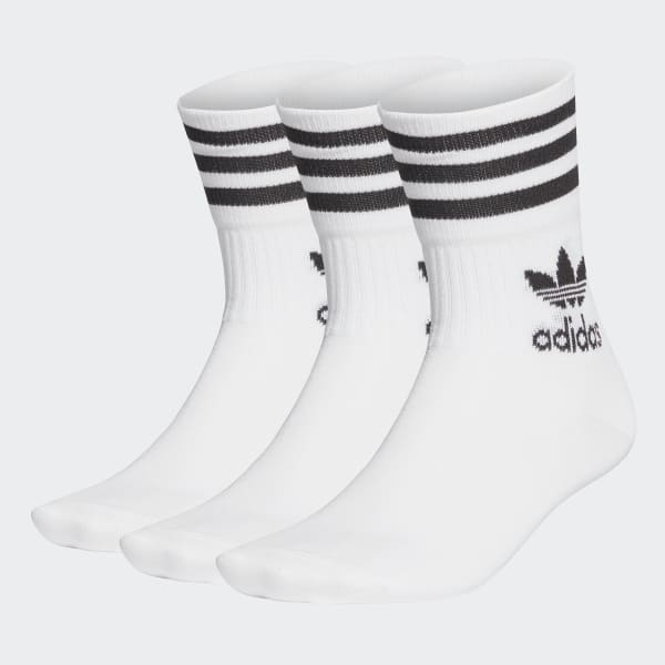 Sandalias ducha No de moda Lot de 3 paires de chaussettes Mi-Montantes blanches et noires | adidas  France
