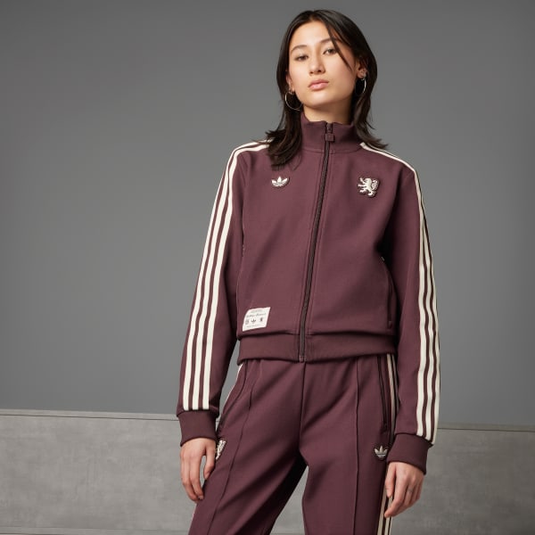 Burgundy Olympique Lyonnais Terrace Icons Track Top