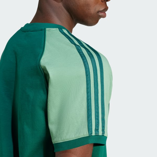 Adidas originals old skool 3 stripes t shirt vivid green top