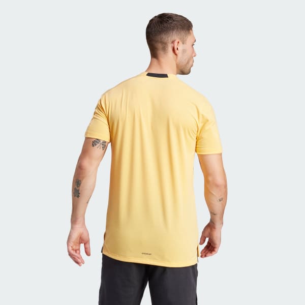 Yellow Designed for Training Workout Tee