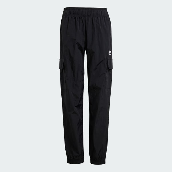 Black Cargo Tracksuit Bottoms Kids