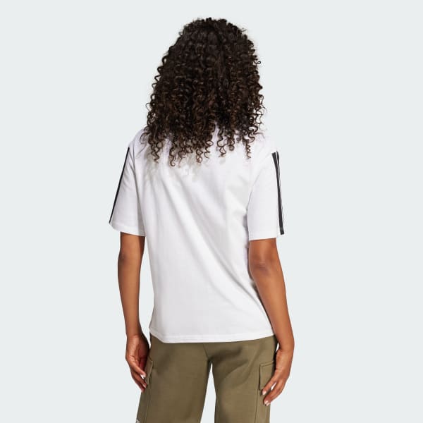 adidas Essentials 3-Stripes Boyfriend Tee - Black | adidas