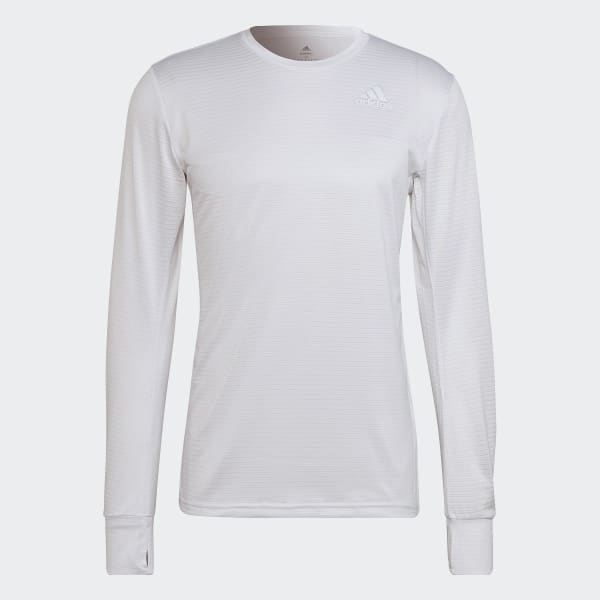 Hvit Own the Run Long Sleeve T-skjorte GE912