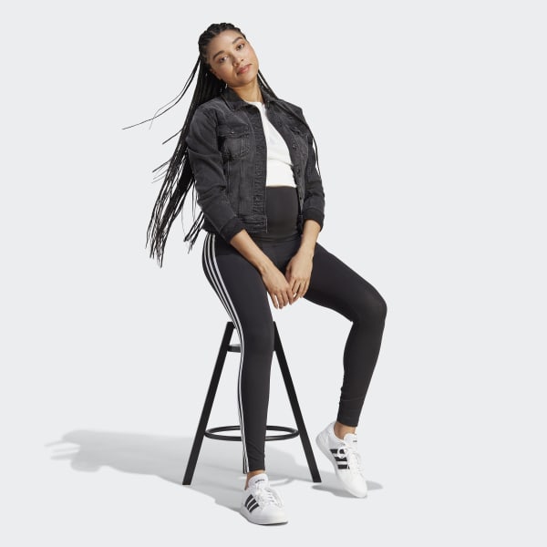 adidas womens Maternity Leggings, Black/White, X-Small US at  Women's  Clothing store