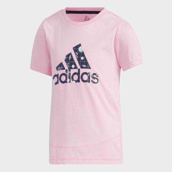 Hot pink adidas t shirt store