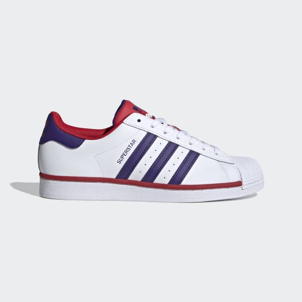 Adidas superstar blanc bleu rouge on sale