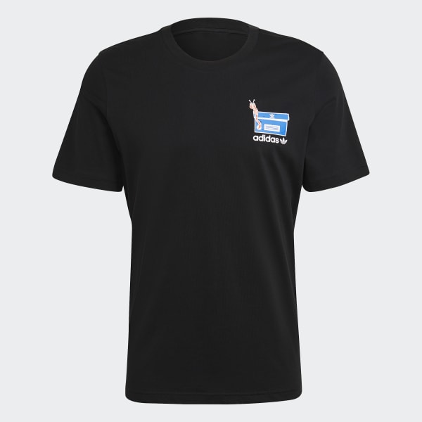 Black 웜 체스트 프린트 티셔츠 14096