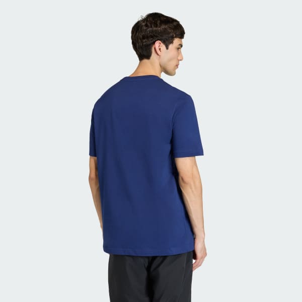 Blue MEMORIES OF SPORT STAMPS GRAPHIC T-SHIRT