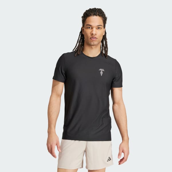 Black Running Ice Cream Graphic Tee