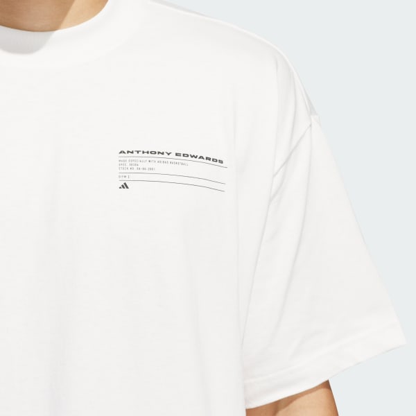 Tシャツ・カットソー adidas Anthony Edwards Seasonal Graphic Tee JY3973 adidas Anthony Edwards Seasonal Graphic T-Shirt - White