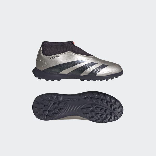 adidas Predator League Laceless Turf Soccer Shoes Kids - Grey