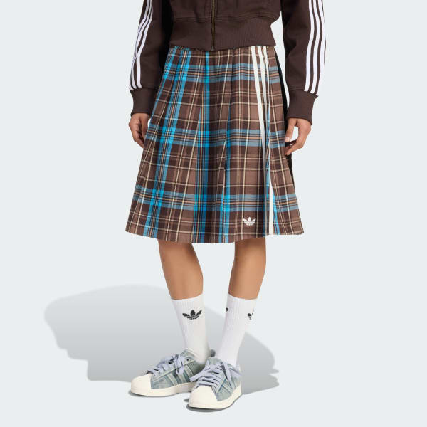 Multicolour PLEATED CHECK SKIRT