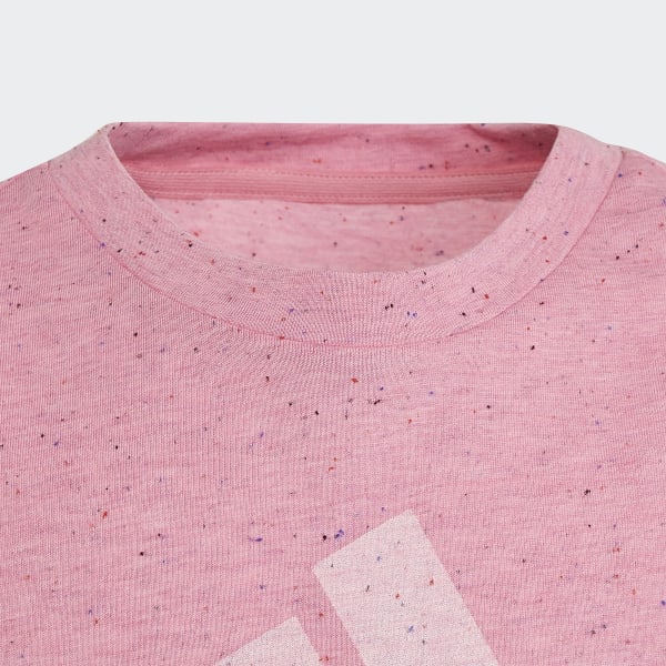 Rosa Camiseta Future Icons Cotton Loose Badge of Sport
