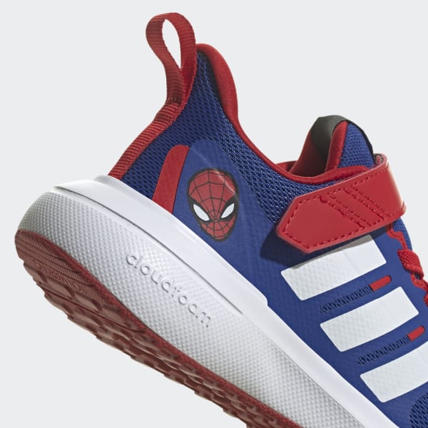 Niebieski adidas x Marvel FortaRun Spider-Man 2.0 Cloudfoam Sport Running Elastic Lace Top Strap Shoes
