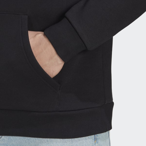 Svart Juventus Essentials Trefoil Hoodie