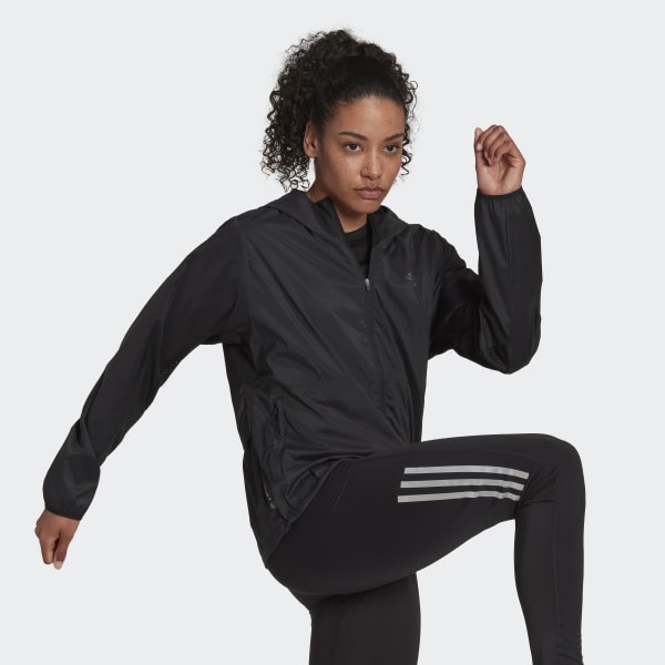 Black Run Fast Zip Solid Jacket ZF247
