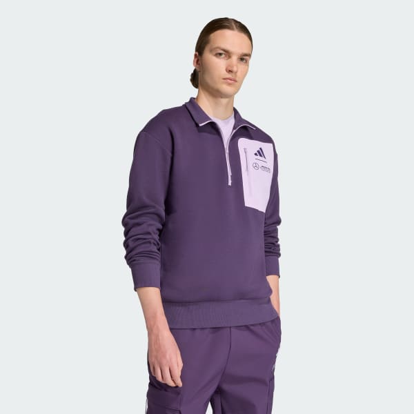 fialová Top Mercedes - AMG Petronas Formula One Team Premium Woven Fleece