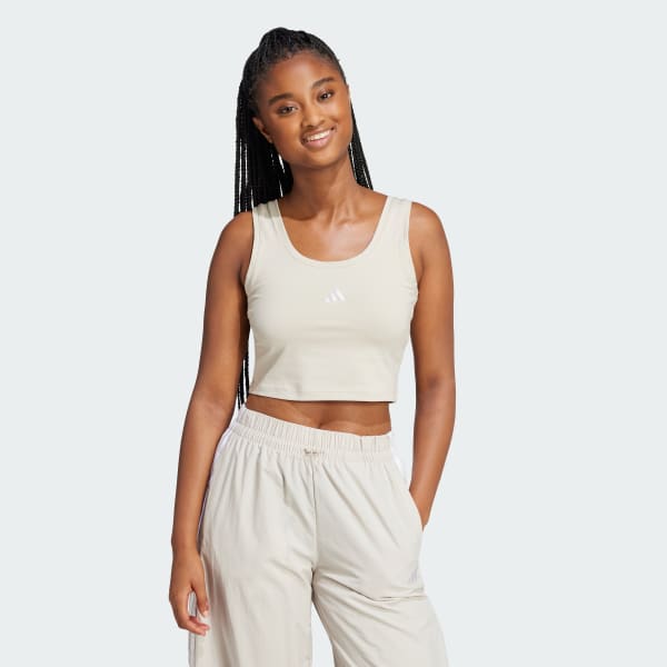 Bege Camisola de Alças de Algodão Lifestyle Essentials