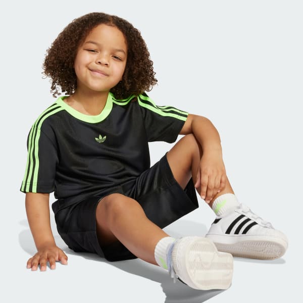 ブラック キッズ用Tシャツ セットアップ