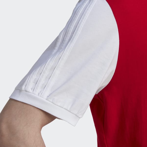 Rot FC Arsenal 3-Streifen T-Shirt C7162